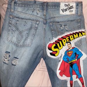 DOLCE & GABBANA Vintage Superman Denim Jeans